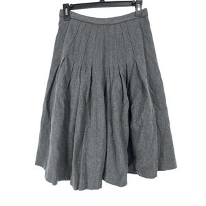 Vintage Pendleton gray knee length wool size 6 pleated skirt